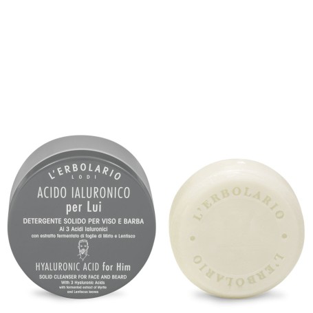 ACIDO IALURONICO PER LUI DETERGENTE SOLIDO PER VISO E BARBA