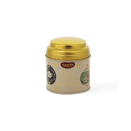 BARATTOLINO DI NATALE BIANCO CON INFUSO FIOCCHI DI NEVE