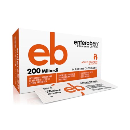 ENTEROBEN 200 MILIARDI FERMENTI LATTICI - 14 BUSTINE OROSOLUBILI