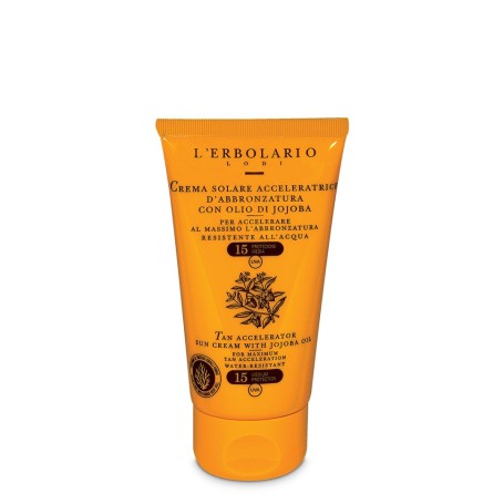 CREMA SOLARE ACCELERATRICE D'ABBRONZATURA CON OLIO DI JOJOBA SPF15 - 75ML