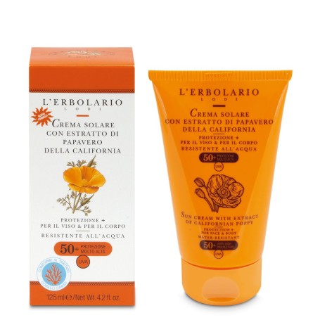 CREMA SOLARE VISO & CORPO CON ESTRATTO DI PAPAVERO SPF50 - 125ML