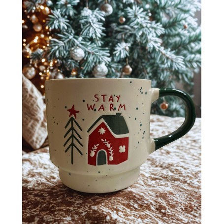 HAPPY HOLIDAYS MUG "STAY WARM" 350ML