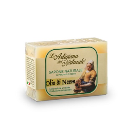 SAPONETTA VEGETALE ARTIGIANALE OLIO DI NEEM 100g